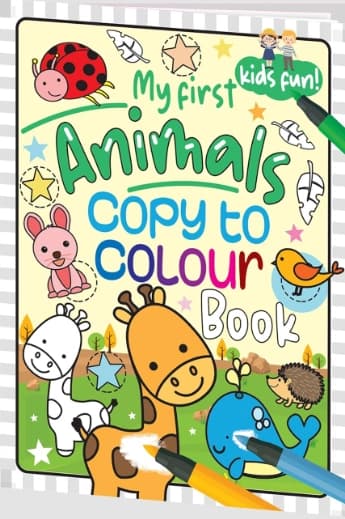 My First Animals Copy to Colour Book by Hello Friend Books