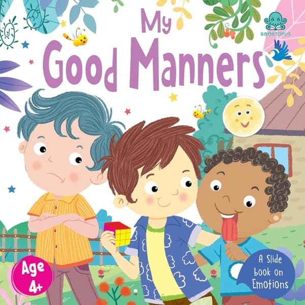 Booktopus Slide and Learn Board Book - My Good Manners Emotional Learning Book by Booktopus