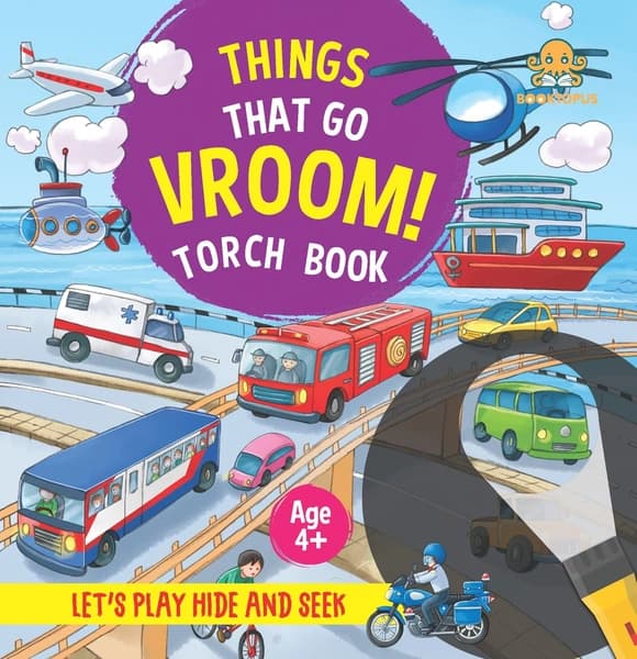 Booktopus Torch Discovery Book - Things That Go Vroom! Hidden Picture Book with Torch by Booktopus